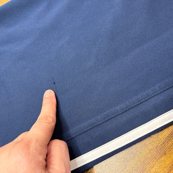 Adidas Womens Size L Track Pants Navy Blue 3-Stripe Classic Retro Straight Leg - Picture 7 of 16